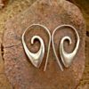 Tribal Spiral Drop Sterling Silver Earring 92.5 ERSVR05