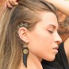 Boho Unique Ear Cuff Clip-On Silver Earring Tribal Fashion Jewelry ECF05
