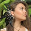 Feather Ear Cuff Clip On Earring Boho Chic Unique Fashion Jewelry ECF06