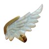 Shell Ring Carved Angel Wing Mother of Pearl Boho Unique Handmade Ornament PMSW01