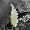 Shell Ring Carved Angel Wing Mother of Pearl Boho Unique Handmade Ornament PMSW01