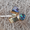 Sea Shell Ring Tear Drop Abalone Ocean Ornament RSABB05