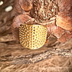 Gold Dots Statement Ring | Simple Brass Boho Ring