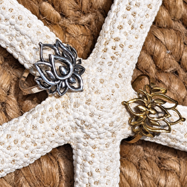 Small-delicate-silver-lotus-ring-in-silver-coloured-brass-by-CocoRoot
