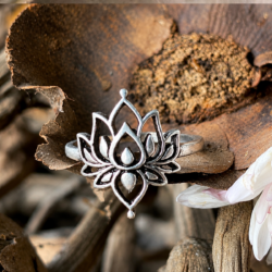 Small-delicate-silver-lotus-ring-in-silver-coloured-brass-by-CocoRoots