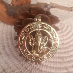 Ganesh Pendant Gold Tribal God Unique Necklace With Chain