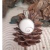 Shiva Eye shell pendant in 92.5 sterling silver, 3.5 x 2 cm, PABSL04 by CocoRoots