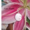 Shiva Eye shell pendant in 92.5 sterling silver, 3.5 x 2 cm, PABSL04 by CocoRoots