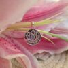 Silver lotus pendant 92.5 sterling with abalone shell, 2.5 x 2 cm, by CocoRoots