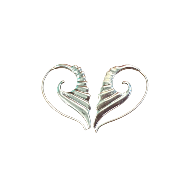 Silver wings earings