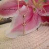 Brass trishul pendant 4 cm with brass chain, handmade trident pendant by CocoRoots